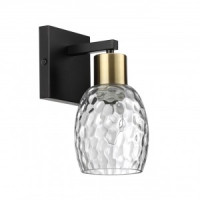 LUMION 6562/1W MODERNI LN25 черн., зол/прозр./мет./стекло Бра E27 40W 220V ICE