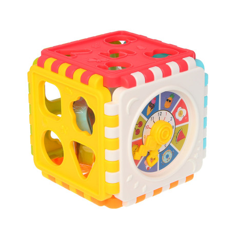 Развивающая игрушка сортер ИГРОЛЕНД "Бизикуб", PP, 8,2х8,2х8,2см