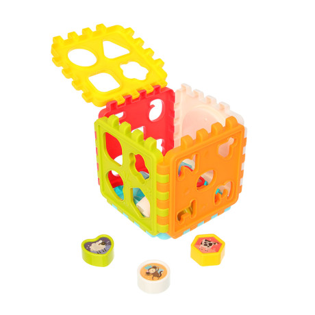 Развивающая игрушка сортер ИГРОЛЕНД "Бизикуб", PP, 8,2х8,2х8,2см