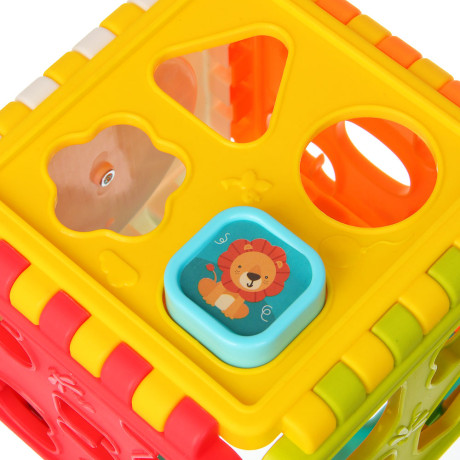 Развивающая игрушка сортер ИГРОЛЕНД "Бизикуб", PP, 8,2х8,2х8,2см