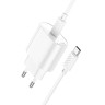hoco. Комплект зарядное устройство с кабелем модель C109A, USB-С 20W PD, каб C-C 1м, цвет: белый