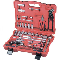 Набор слесарно-монтажный с квадратами 1/4, 1/2 и 5/16&quot;, 117 предметов Matrix ProFI