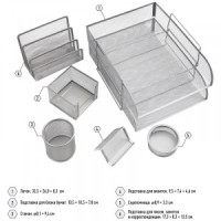 Настольный набор из металла Berlingo "Steel&Style", 7 предметов, серебристый Арт.268941