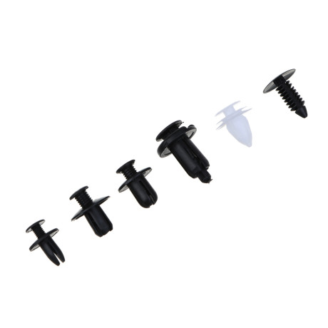 ЕРМАК Набор клипс для авто, пластиковый кейс, 100шт