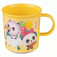 Кружка детская с декором и нескользящим дном 200мл "МАЛЫШАРИКИ" желтый 431336906 Бытпласт