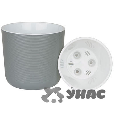 Горшок "Лион" 2 л Серый му ЛИ15-70 Ливингрин(10)