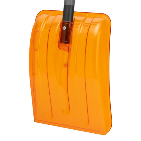 Лопата для уборки снега, поликарбонат, 270х360х840 мм, стальной черенок, усиленная Сибртех