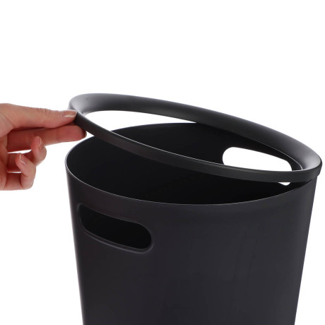 Корзина для мусора 10л Folk, графит, 24х24х28см