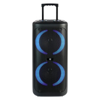 BY Колонка беспроводная 40Вт,7.4В/3600мАч,USB,Micro-SD,AUX,подсветка,ручка,колесики,СЗУ 916-261