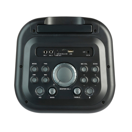 BY Колонка беспроводная 40Вт,7.4В/3600мАч,USB,Micro-SD,AUX,подсветка,ручка,колесики,СЗУ 916-261