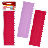 Шпатель кондитерский Крем 22,4x7,3x1см 2 дизайна (кратность 3шт!!!)пластик VL80-345 Мультидом