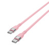 BY Кабель для зарядки Live Type-C-Type-C, 1м, 3А, Быстрая зарядка PD, 65 W, розовый