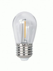 Jazzway Лампа S14 1w(80lm) E27 2700K 2К 45x45x86 CLEAR LED PLED-ECO-S14 .5040625