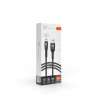 BY Кабель для зарядки Silky iP, 1м, Быстрая зарядка 2.4А, 12W, тканевый, черный
