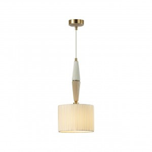 ODEON LIGHT 5403/1 CLASSIC ODL_EX24 77 бронз./св-корич./крем./керам./ткань Подвес E14 1x40W LATTE