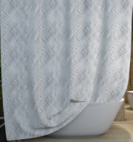 Штора для ванной 180x180см, полиэстер, ELITE, айвори, 545/Еврогарант