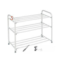 Подставка для обуви Альфа 23 (3-х полочная 60 см белый ПДОА23Б)