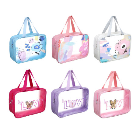 ЮL Косметичка сумка с двумя ручками, ПВХ, 31х21х11см, 2 дизайна