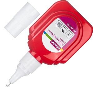 Корректирующая ручка 18 мл Attache с пластиковым наконечником красная 1079357