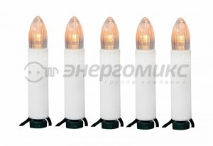 Гирлянда-нить "Свечи" 10м, темно-зеленый ПВХ, 50LED тепло-белые 303-085 Neon Night