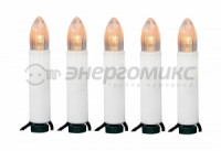 Гирлянда-нить "Свечи" 10м, темно-зеленый ПВХ, 50LED тепло-белые 303-085 Neon Night