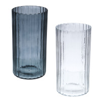 Ваза стеклянная, 10x10x20 см, 2 дизайна