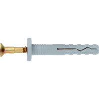 Дюбель-гвоздь полипропиленовый с цилиндрическим бортиком 6 х 40 мм, 200 шт Сибртех