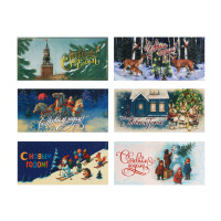 Конверт, 17,5x8 см, бумага, арт.2, 6 дизайнов