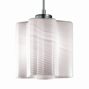 ST LUCE св-к подвесной 60W E27 220x190x1200 Серебристый/Белый с полосками SL117.503.01