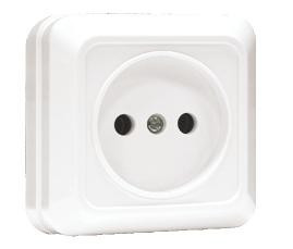 EKF Рим роз. ОУ 1 мест. 10А белый ENR10-022-10