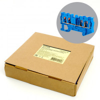 Stekker зажим самозажимной 4-х проводный проходной ЗНИ 4мм2 LD574-2-40 (JXB PT 4) синий 49254