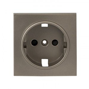 EKF Валенсия лиц. панель роз. 1 мест. с/з 16А кашемир шторки Al/Cu (корпус PC) ESR16-L-028-40