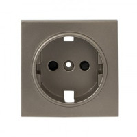 EKF Валенсия лиц. панель роз. 1 мест. с/з 16А кашемир шторки Al/Cu (корпус PC) ESR16-L-028-40