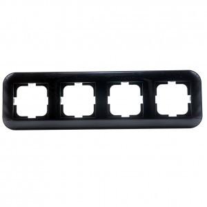 Ovivo рамка СУ 4 мест. LOFT, черный (глянц. поверхн.), 404-010008-228