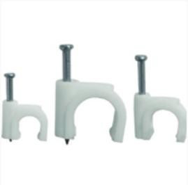 EKF скоба круглая пластиковая 10 мм (уп. 50 шт., цена за уп.) для крепления кабеля plcn-sr-10