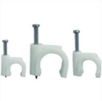 EKF скоба круглая пластиковая 10 мм (уп. 50 шт., цена за уп.) для крепления кабеля plcn-sr-10