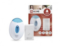 ASD/inHome ЗБ-3 звонок беспроводной цифр. 120м, 32 мелодии с подсветкой с кнопкой БЕЛО-ГОЛУБОЙ 3312