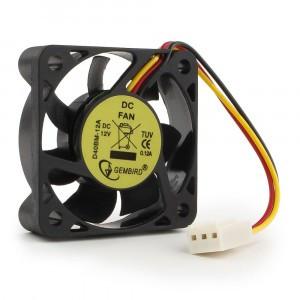 Вентилятор Gembird D40BM-12A 40x40x10, подшипник, 3 pin, провод 0,07 м
