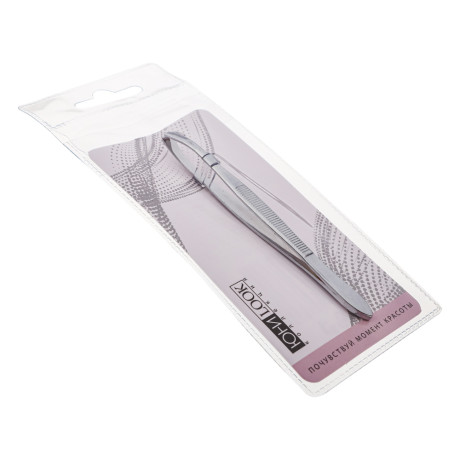 Пинцет для бровей тм ЮНИLOOK , металл, 9,2см, хром, 21B634