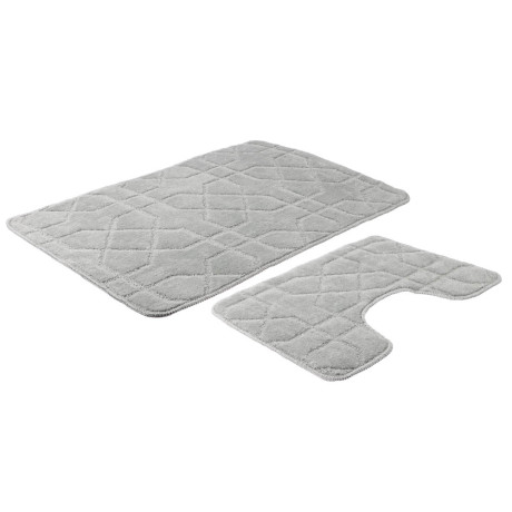 Набор ковриков для ванной и туалета тм VETTA Геометрия, 50x80см + 50x40см, полиэстер, 3 цвета