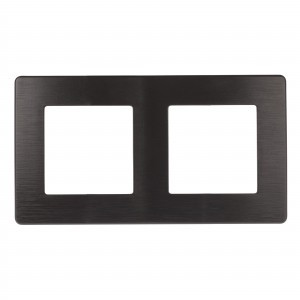 ЭРА 12 рамка СУ 2 мест. САТИН, антрацит 12-5102-05 8366