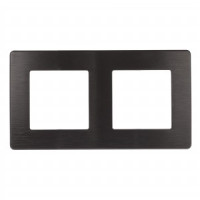 ЭРА 12 рамка СУ 2 мест. САТИН, антрацит 12-5102-05 8366