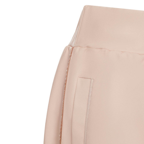 Брюки , экокожа, унисекс, розовый, разм.S