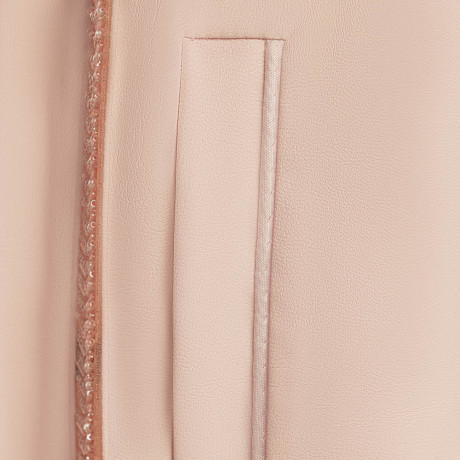 Брюки , экокожа, унисекс, розовый, разм.S