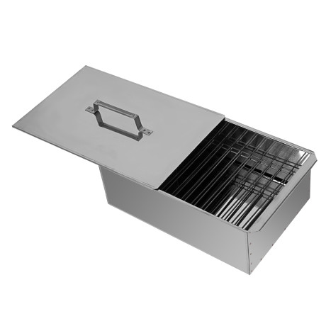 Коптильня двухъярусная 420 x 270 x 175 мм, нержавеющая сталь, 0.8 мм. с поддоном, Camping Palisad