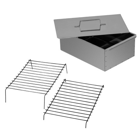 Коптильня двухъярусная 420 x 270 x 175 мм, нержавеющая сталь, 0.8 мм. с поддоном, Camping Palisad