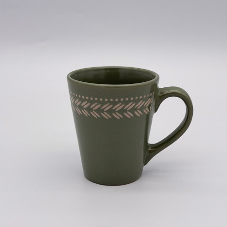 Кружка 330мл, тм MILLIMI Треция фисташковый, керамика