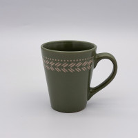 Кружка 330мл, тм MILLIMI Треция фисташковый, керамика