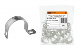 TDM скоба метал.однолапк.d48-50мм для крепл. кабеля, труб (50шт/уп., цена за 1шт.) (50!) SQ0409-0010