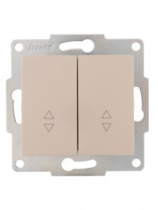 Lezard KARINA мех. выкл. СУ 2 кл. 10А (проходн.) крем (корп. ABS) 707-0388-106